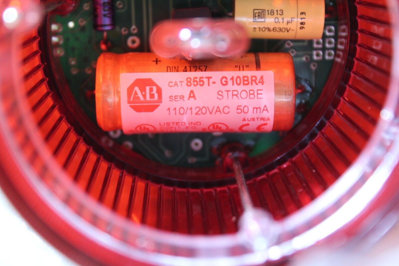 Allen-Bradley 855T-G10BR4 Red Indicator Light
