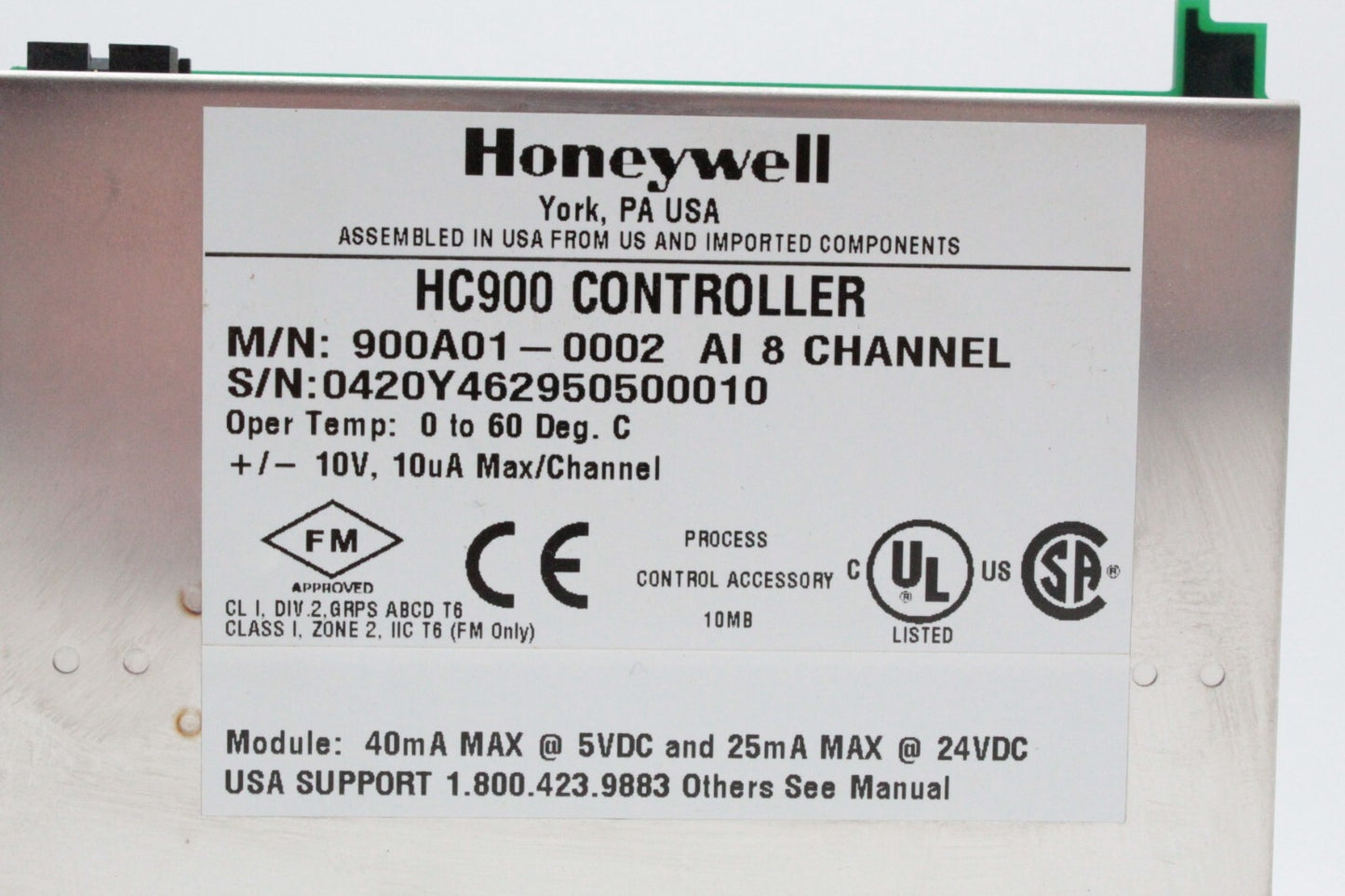 Honeywell 900A01-0002 8-Channel Analog Input Module (No Door)