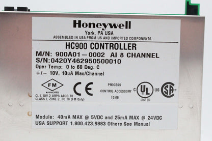 Honeywell 900A01-0002 8-Channel Analog Input Module (No Door)