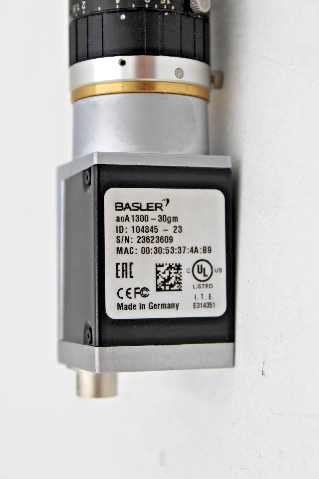 Basler acA1300-30gm 1.3 mp Resolution Industrial Camera