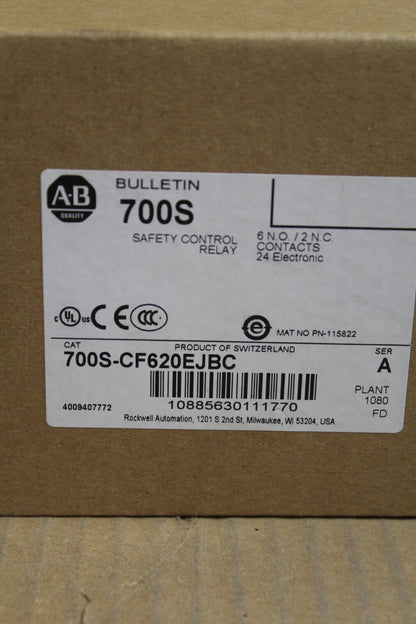 Allen Bradley 700S-CF620EJBC Safety Relay