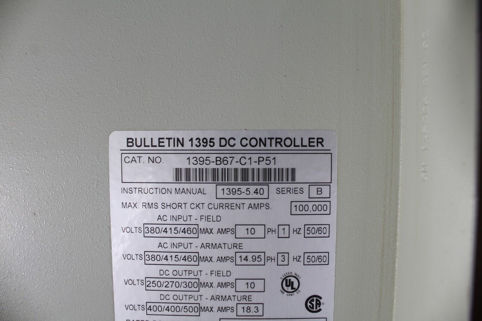Allen Bradley 1395-B67-C1-P51 Drive