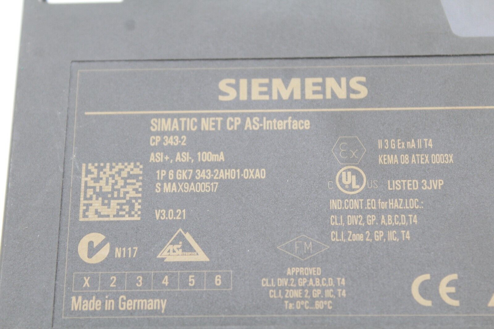 Siemens 6GK7 343-2AH01-0XA0 Simatic CP AS-Interface