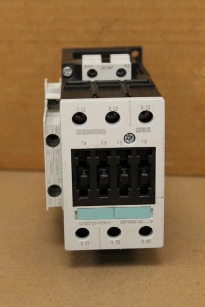 SIEMENS 3RT1035-1BB40 CONTACTOR WITH 3RH1921-1DA11