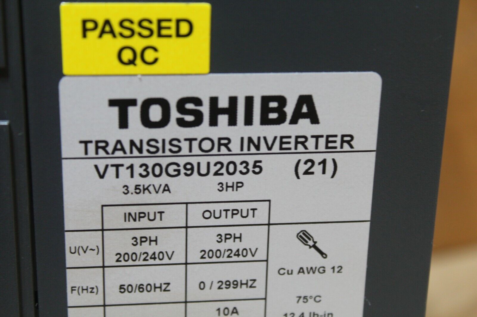Toshiba VT130G9U2035 Transistor Inverter