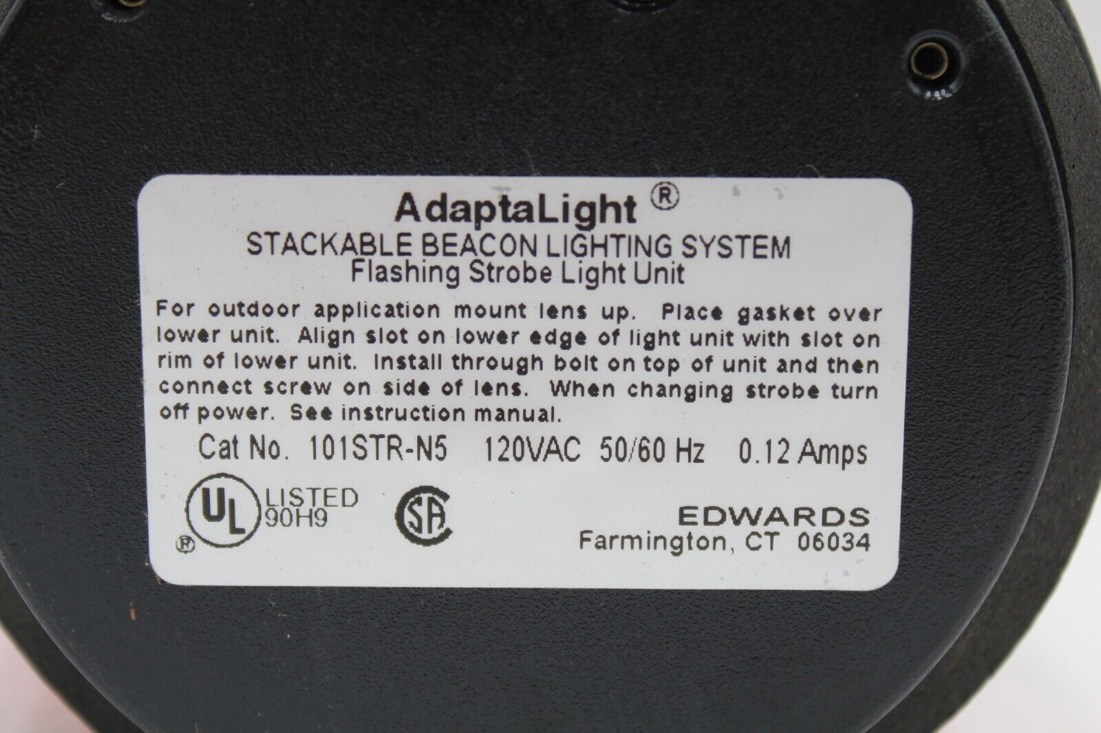 Edwards AdaptaLight 101STR-N5 Red Flashing Stackable Beacon