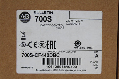 Allen Bradley 700S-CF440DBC Safety Control Relay