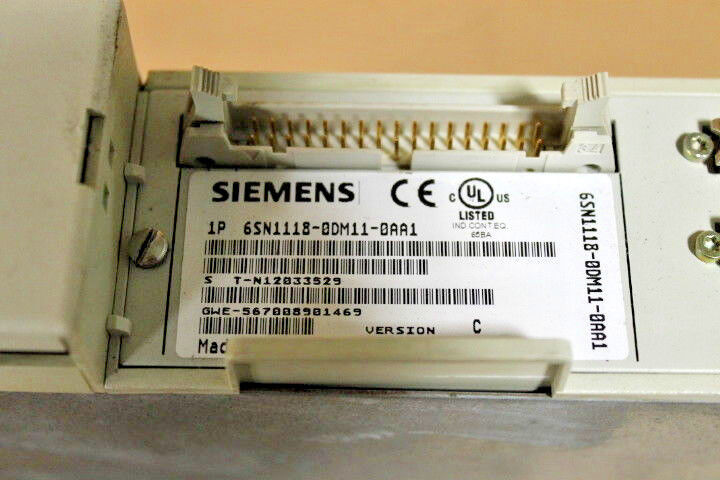 SIEMENS 6SN1124-1AB00-0BA0 SIMODRIVE W/ 6SN1118-0DM11-0AA1