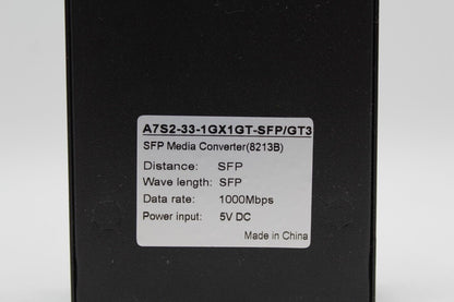 SFP A7S2-33-1GX1GT-SFP/GT3 Gigabit Ethernet Media Converter
