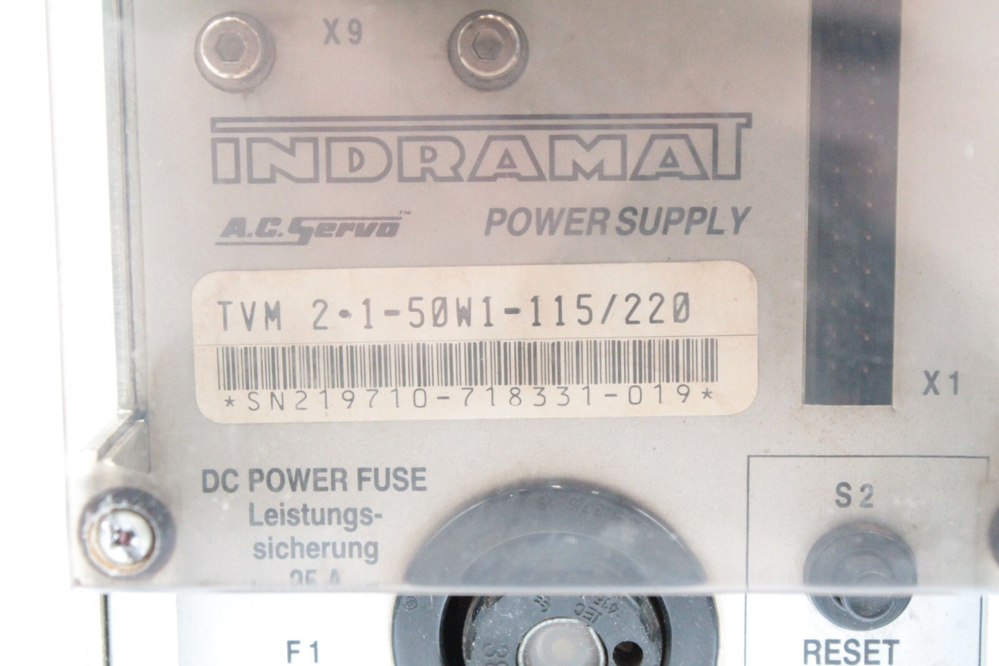 Indramat TVM 2.1-50W1-115/220 AC Servo Supply Module