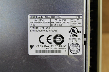 Yaskawa Electric SGDH-20AE ServoPack