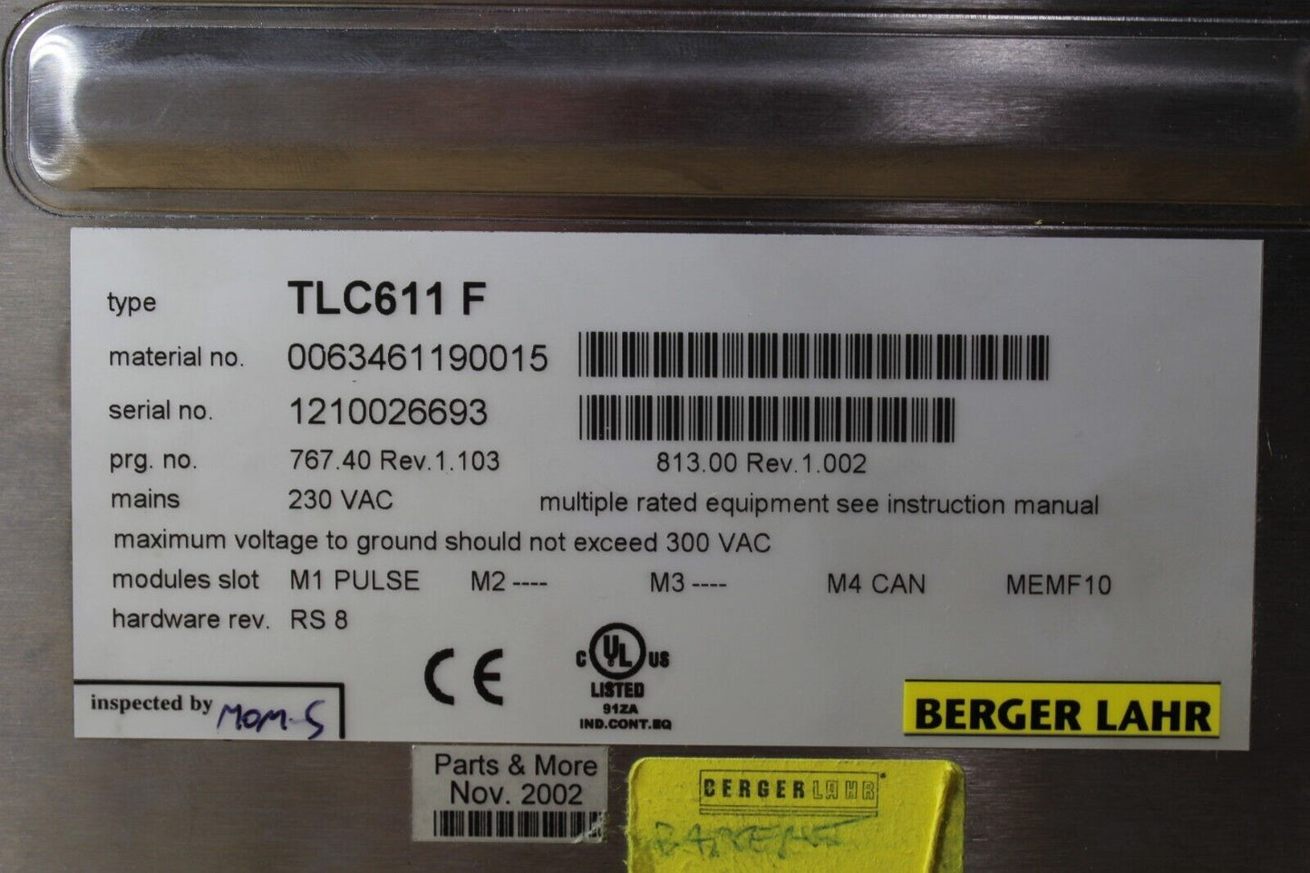 Berger Lahr TLC611F Servo Drive