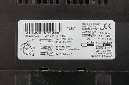 Siemens 3TF5622-0AK6 Contactor Control System