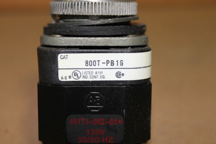 ALLEN-BRADLEY 800T-PB16 SER. T ORANGE PUSH BUTTON WITH BEZEL