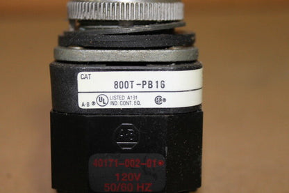 ALLEN-BRADLEY 800T-PB16 SER. T ORANGE PUSH BUTTON WITH BEZEL