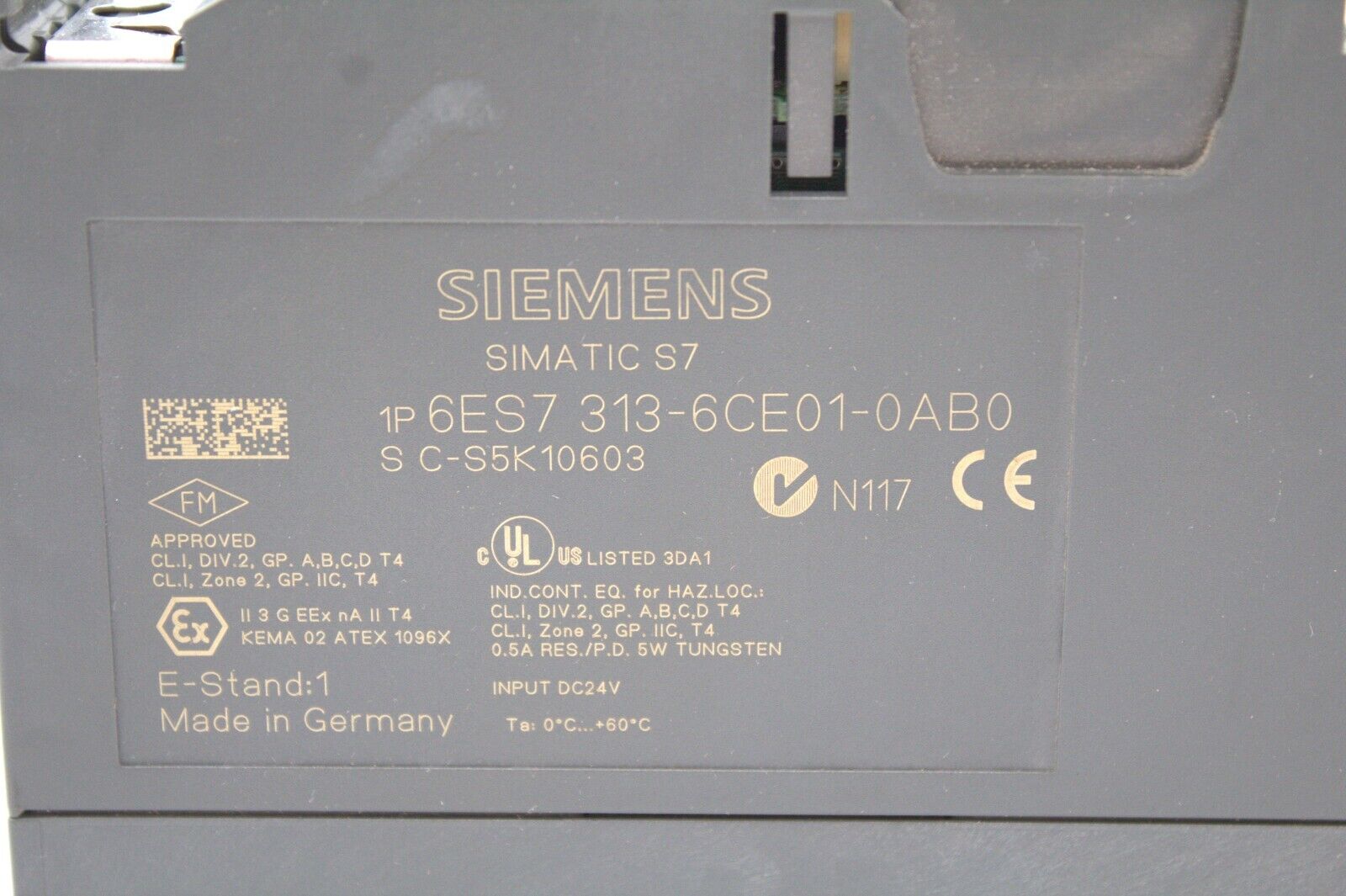 Siemens 6ES7 313-6CE01-0AB0 Simatic S7 CPU