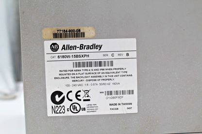 Allen-Bradley 6180W-15BSXPH Versaview 1500W