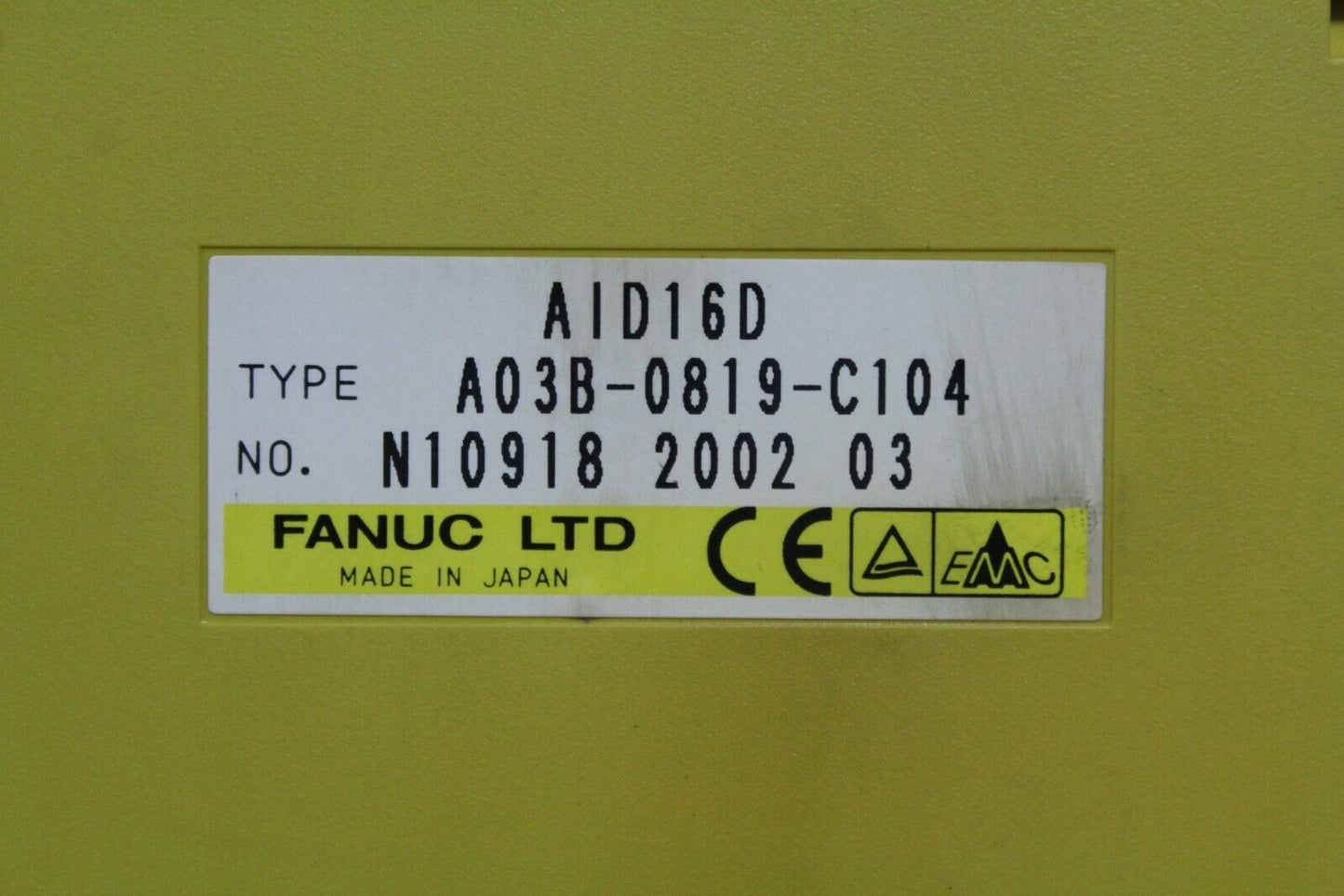 Fanuc A03B-0819-C104 Input Module