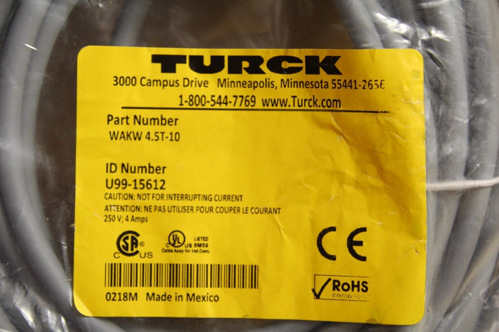 Turck WAKW 4.5T-10 Euro Fast Cable