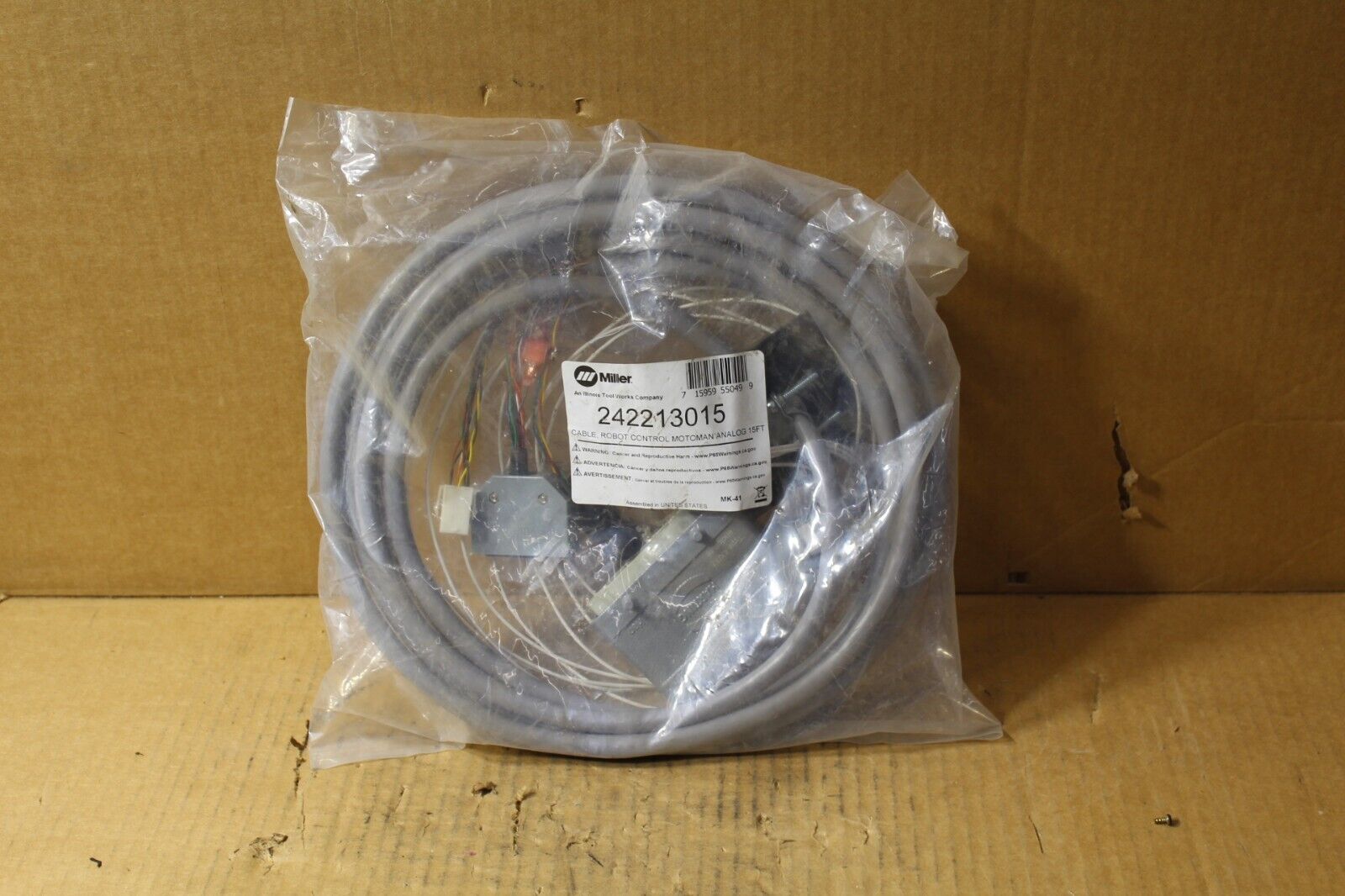 Miller 242213015 Robot Control Analog Cable 15FT