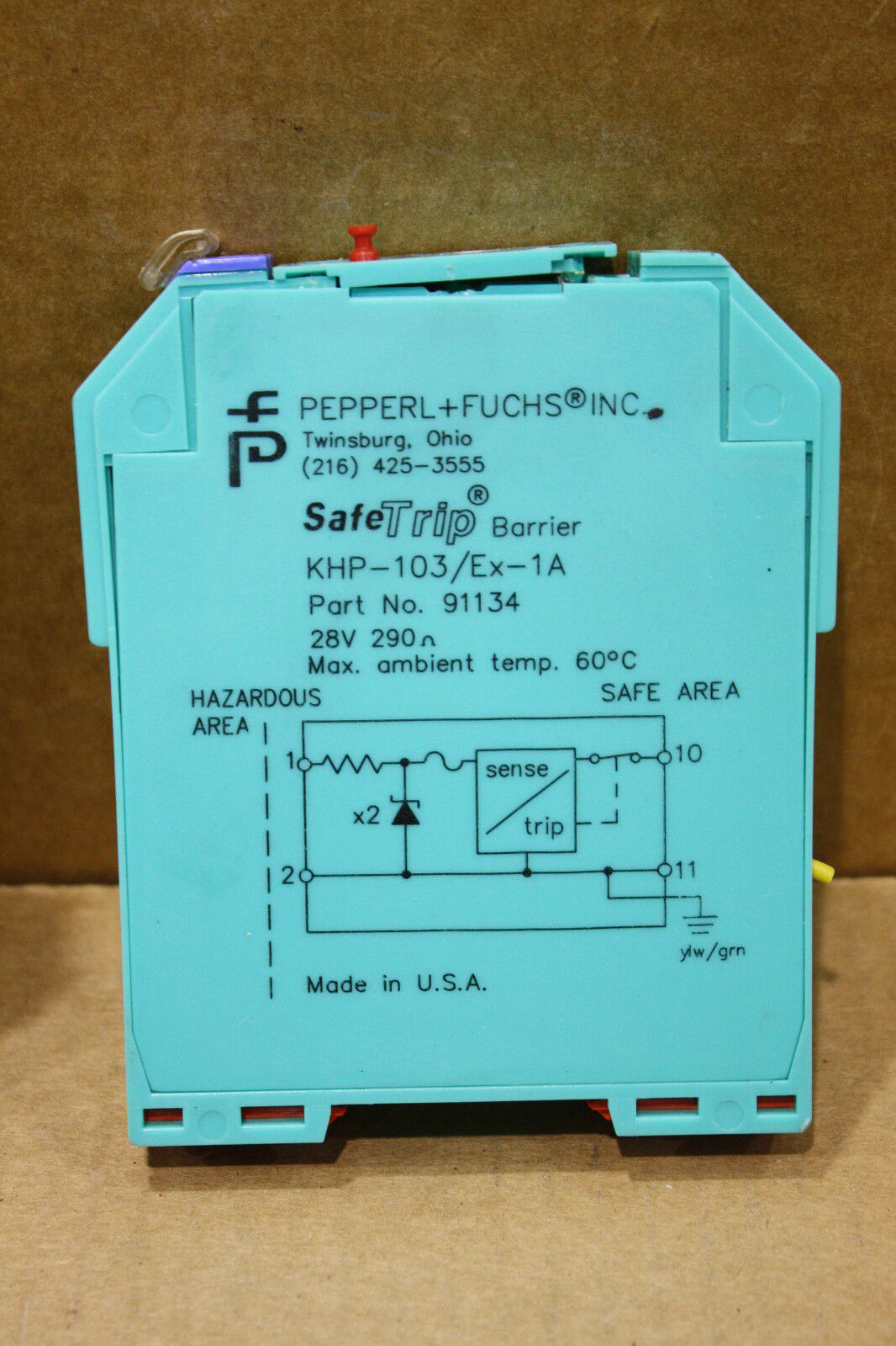 PEPPERL + FUCHS KHP-103/EX-1A SAFE TRIP 1 CHANNEL BARRIER