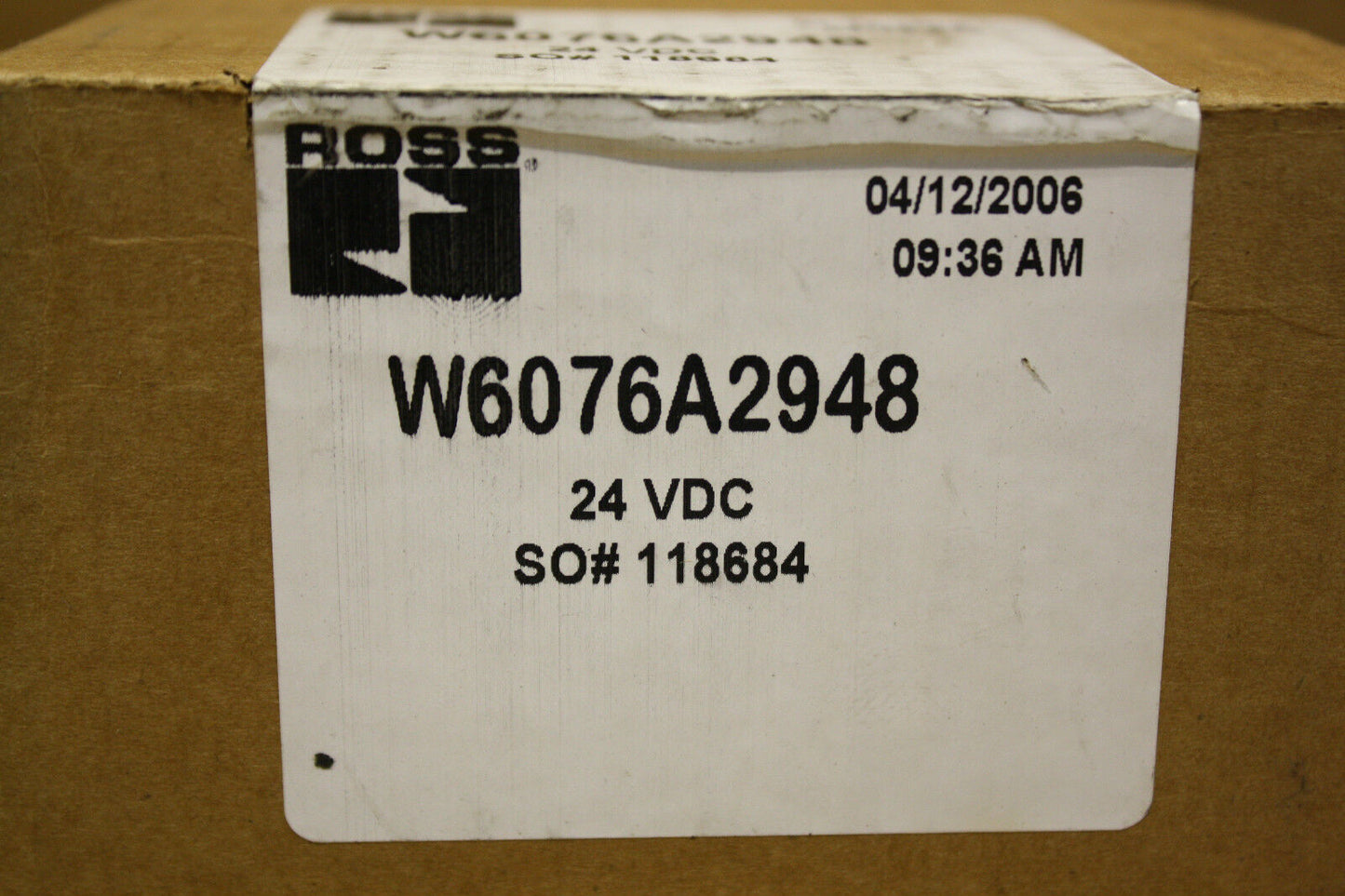 ROSS W6076A2948 SOLENOID VALVE