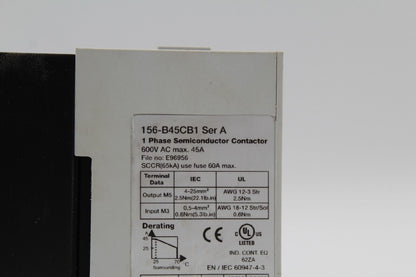 Allen Bradley 156-B45CB1 Semiconductor Contactor