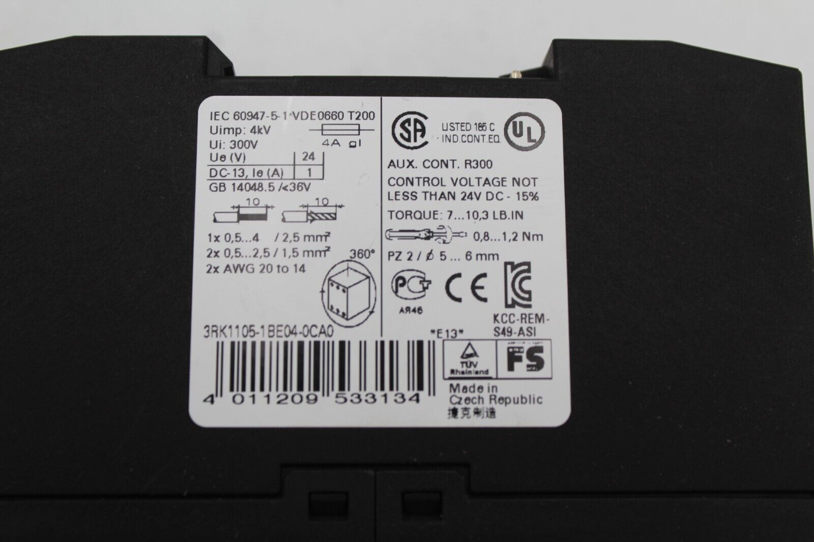Siemens 3RK1105-1BE04-2CA0 Safety Monitor Module