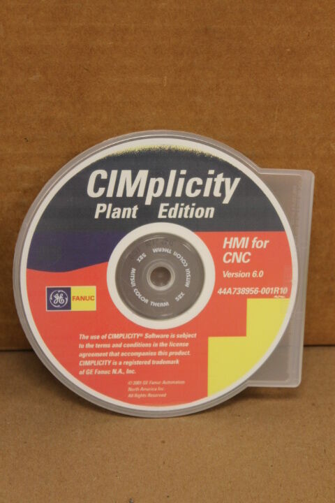 GE FANUC CIMPLICITY PLANT EDITION FOR CNC VERSION 6.0 44A738956-001R10