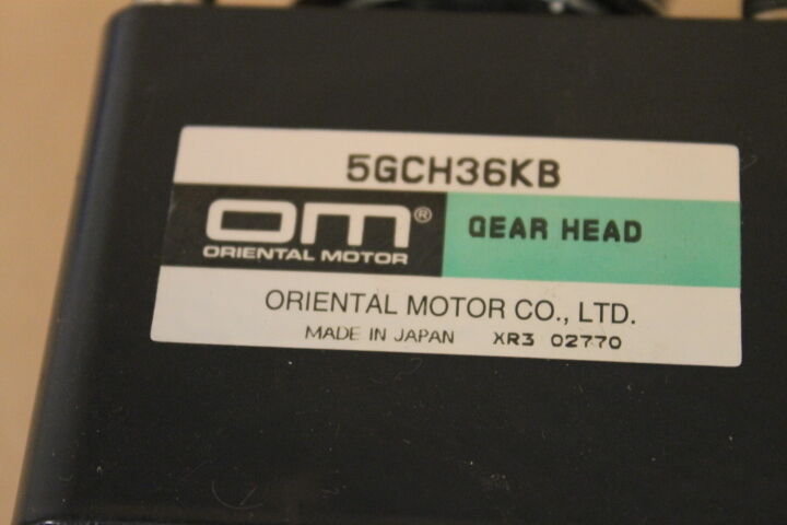 ORIENTAL MOTOR CBI590-803 MOTOR & 5GCH36KB GEAR HEAR