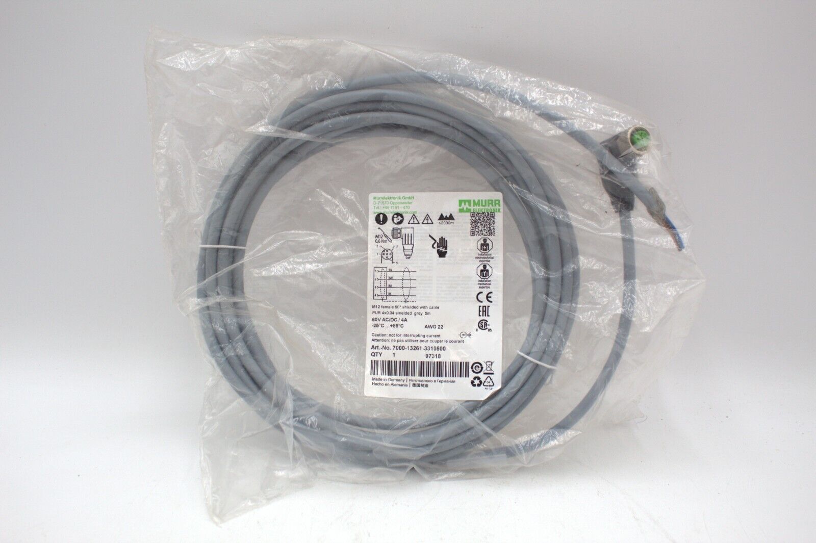 Murr Elektronik 7000-13261-3310500 Sensor Connector