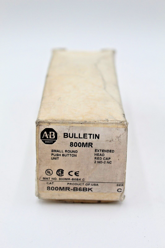 Allen-Bradley 800MR-B6BK Small Round Red Push Button