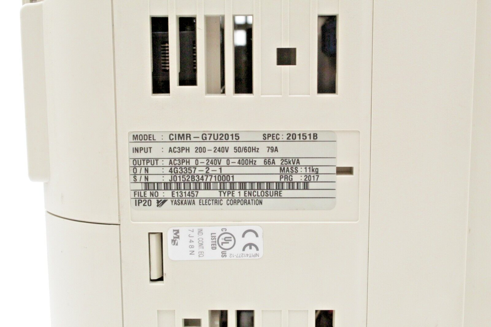 Yaskawa CIMR-G7U2015 G7 Standard Inverter Drive