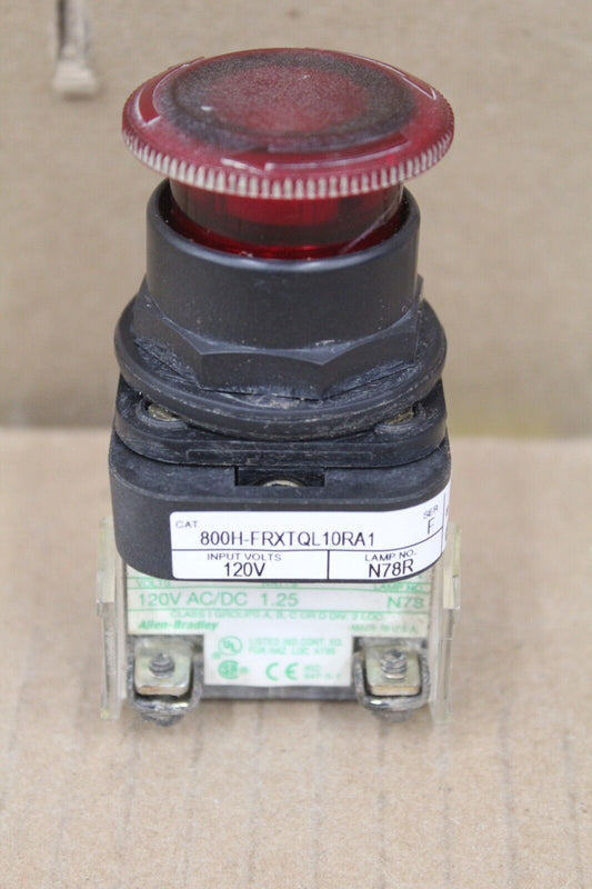 Allen Bradley 800H-FRXTQL10RA1 Red Push Button
