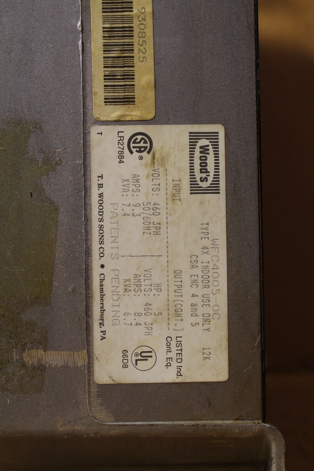 Woods WFC4005-0C 9.3 / 8.4 AMP Drive (No Cover)