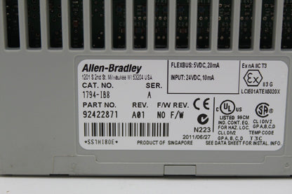 Allen Bradley 1794-IB8 Input Module