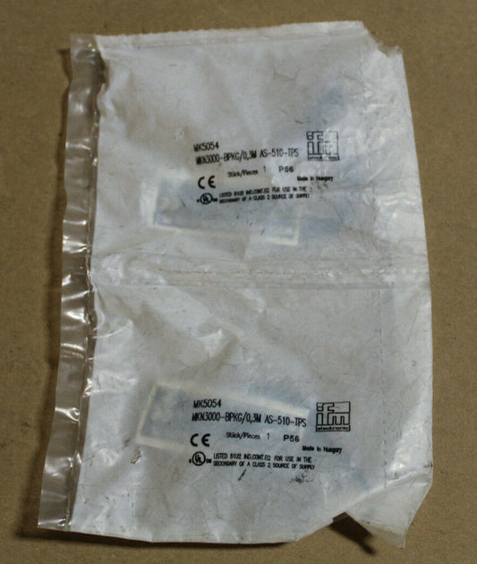 IFM MKN3000-BPKG/0,3M AS-510-TPS Sensor MK5054 (Lot of 2)