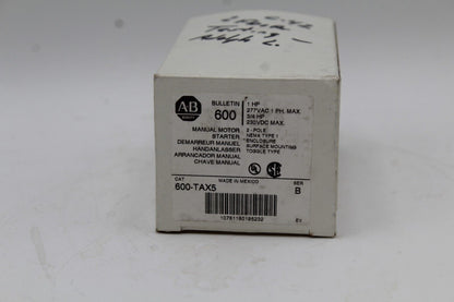 Allen-Bradley 600-TAX5 Manual Motor Starter