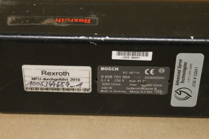 REXROTH 0608701004 SERVO MOTOR