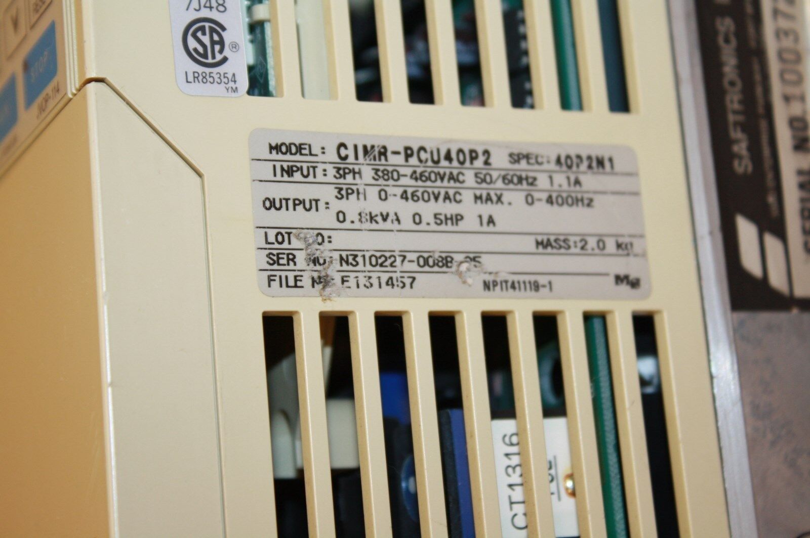 IDM CONTROLS CIMR-PCU40P2 5HP MINI AC DRIVE