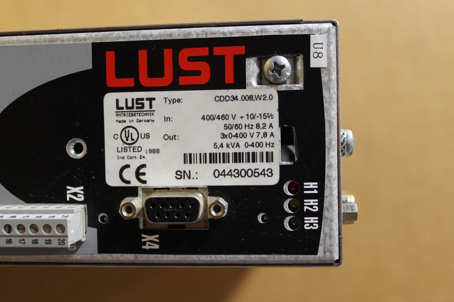 Lust CDD34.008,W2.0 Servo Drive