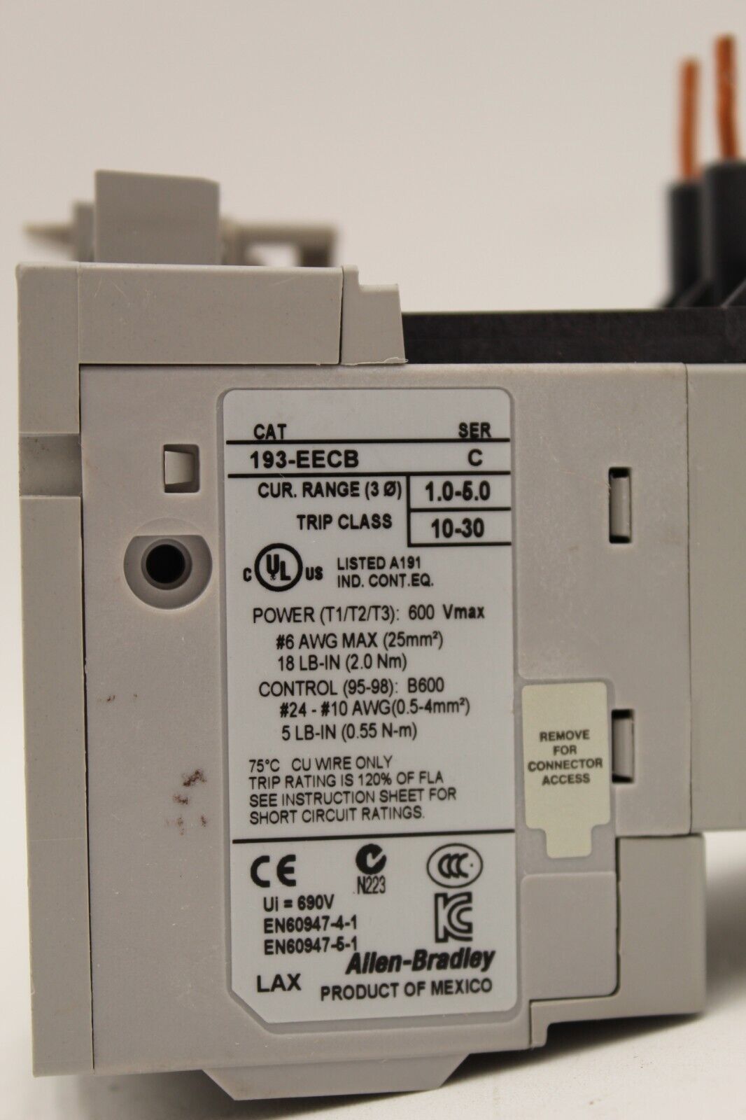 Allen-Bradley 193-EECB Overload Relay Unit
