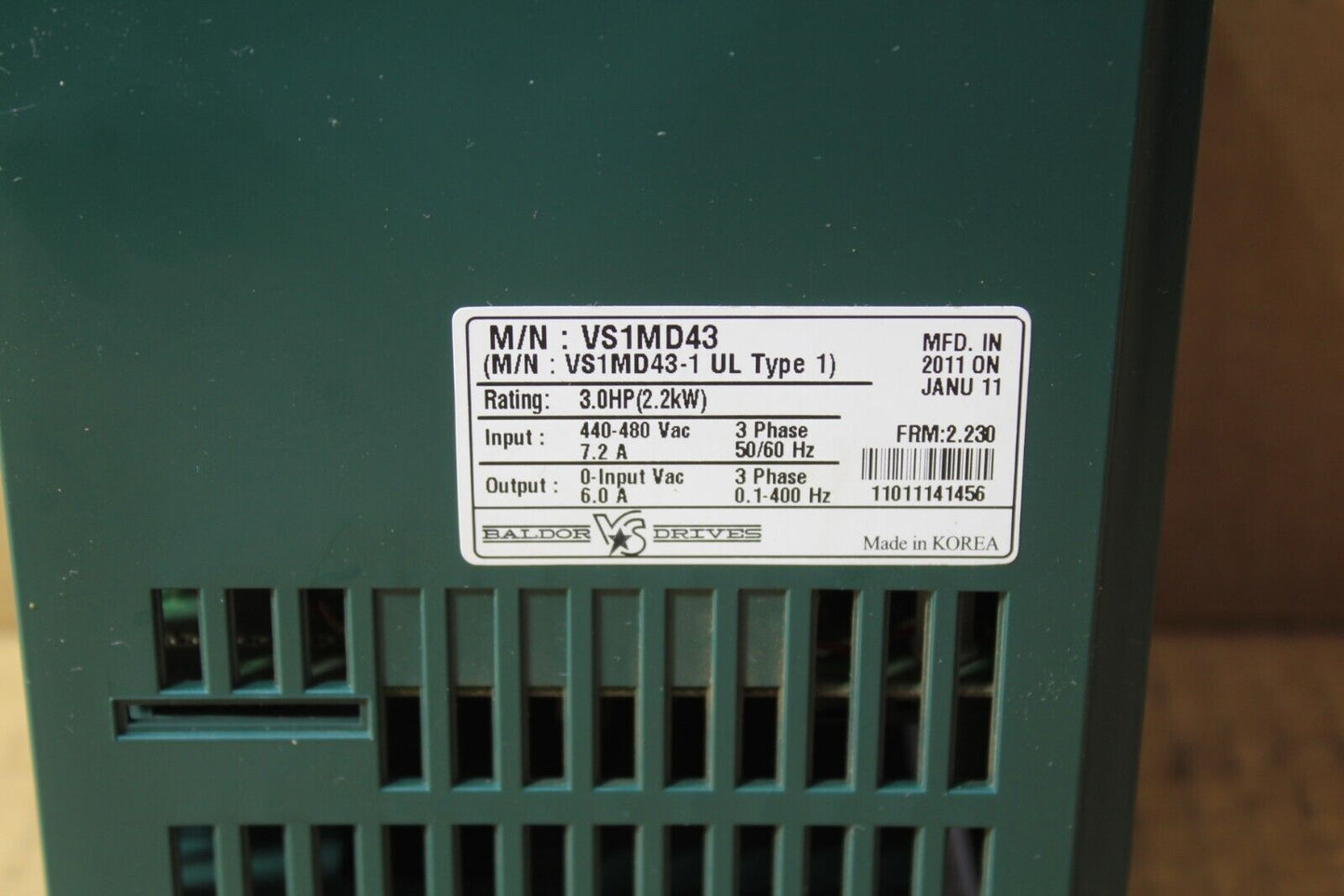 Baldor VS1MD43 Variable Frequency Drive