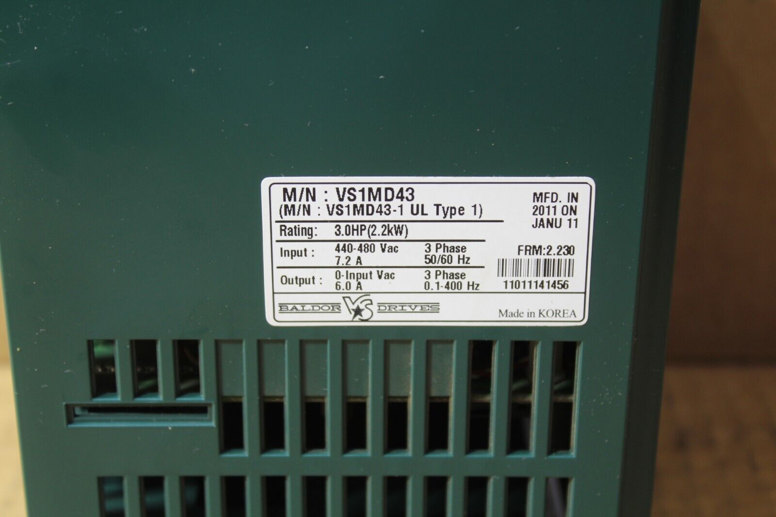 Baldor VS1MD43 Variable Frequency Drive