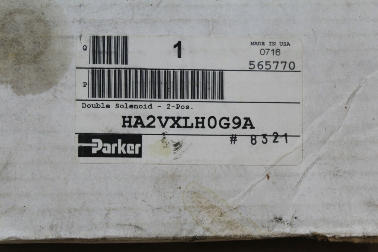 Parker HA2VXLH0G9A Valve