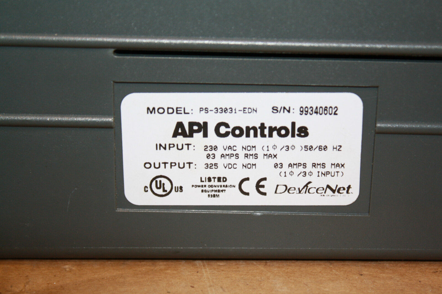 API CONTROLS PS-33031-EDN SERVO DRIVE PS33031EDN