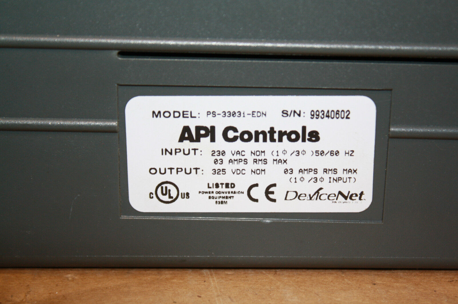 API CONTROLS PS-33031-EDN SERVO DRIVE PS33031EDN