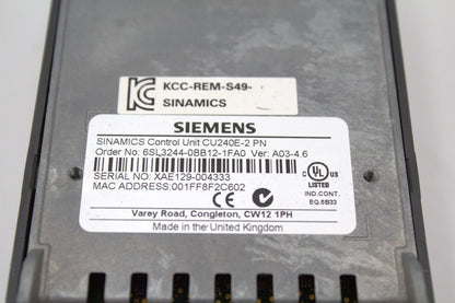 Siemens 6SL3244-0BB12-1FA0 Control Unit