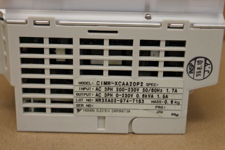 YASKAWA CIMR-XCAA20P2 INVERTER DRIVE