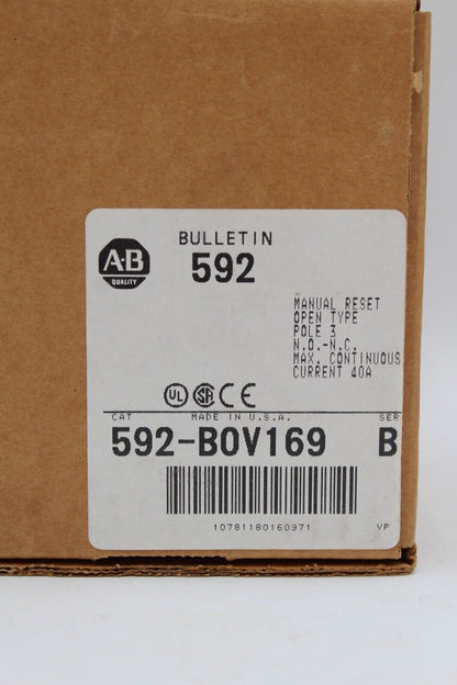 Allen-Bradley 592-BOV169 Overload Relay Unit